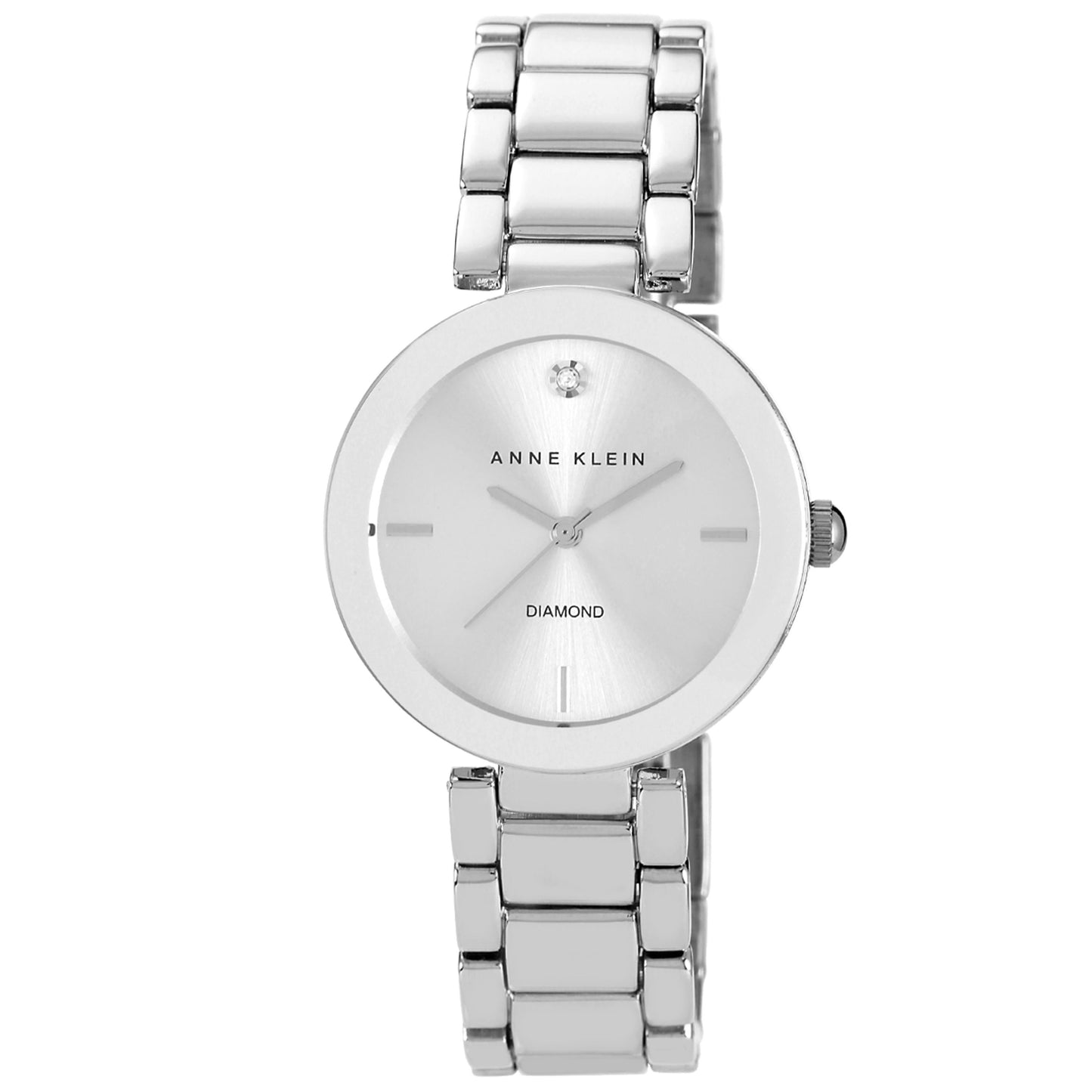 WOMEN'S SILVER DIAMOND DIAL BRACELET WATCH