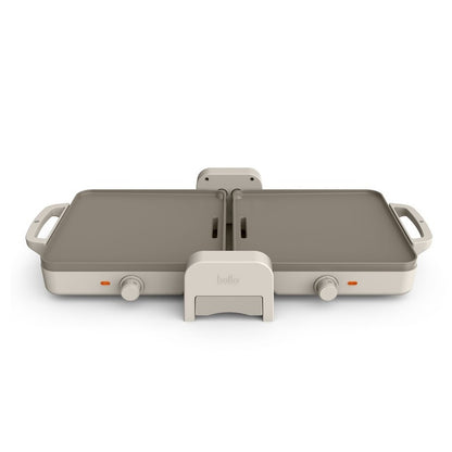 10X20 INCH CERAMIC FOLD-N-STORE DUAL TEMP GRIDDLE - (OATMILK)