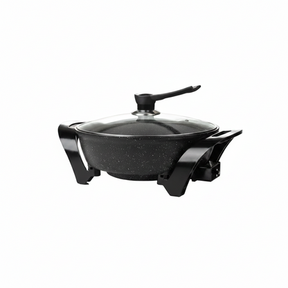 BRENTWOOD SK-72BK ELECTRIC NON-STICK 6-QUART SHABU POT WITH DIVIDER, BLACK